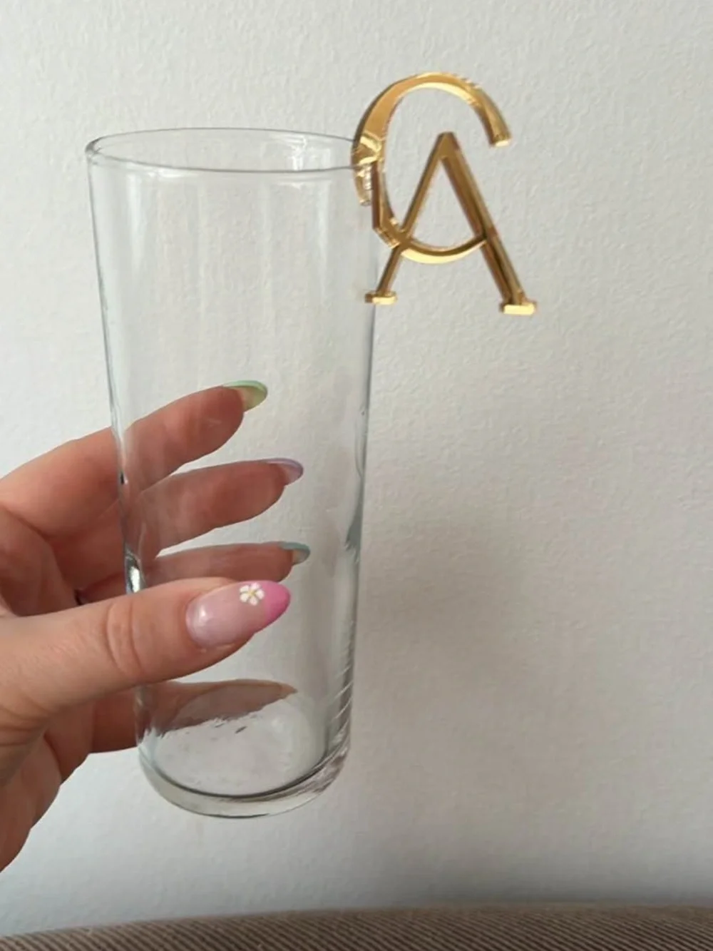 CA monogram acrylic drink tags